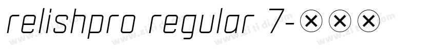 relishpro regular 7字体转换